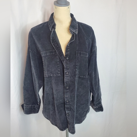 H&M Tops - H&M divided NWT distressed black cord shirt. Size small. New with tags!